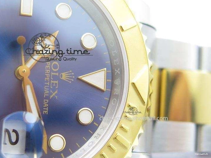 Dial Bracelet Yacht-Master 116622 On SS JF Best Blue A2836 Edition YG 0215